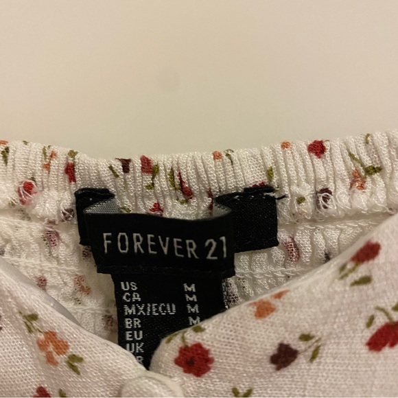 forever 21 cropped floral tank top - Picture 2 of 5